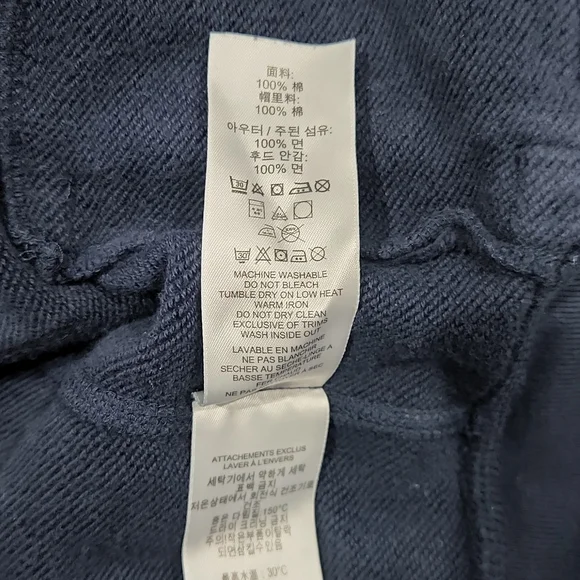 Burberry Kids Navy Blue Zip Up Hoodie Cotton Size 4Y - Picture 8 of 10